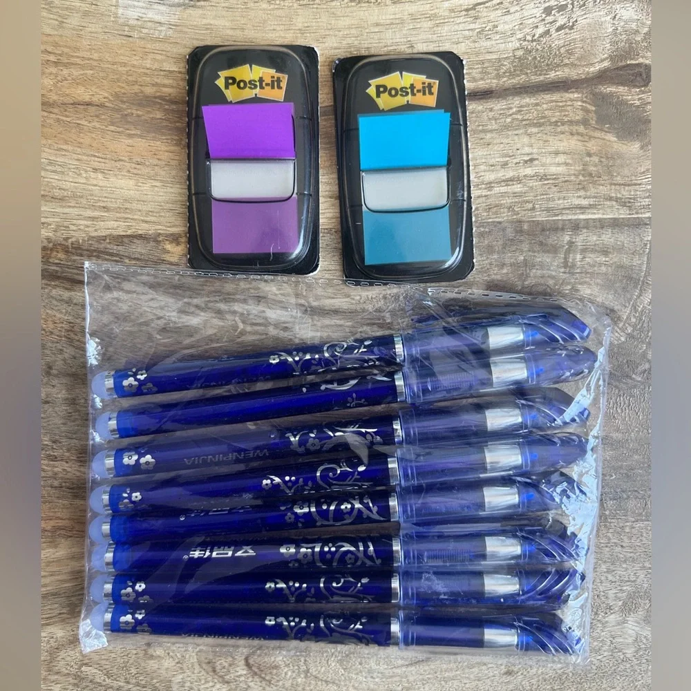 Back to School Super Bundle - 3 EUC 1” Binders and 2 Pen Packs with Extras!!